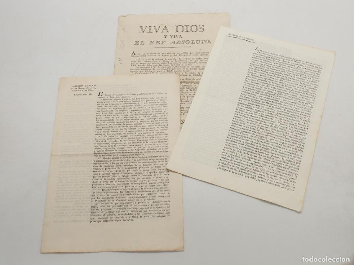 Libros: 3 impresos relativos al Trienio Liberal -