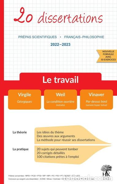 Libros: Le travail: 20 dissertations avec analyses et commentaires- 9782351413906