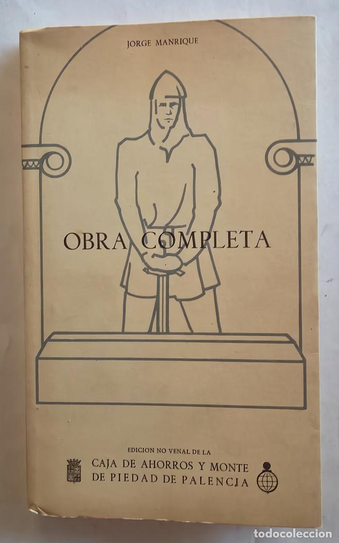 Libros: OBRA COMPLETA. JORGE MANRIQUE - Jorge Manrique