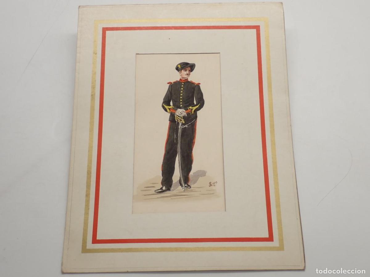 Libros: Artillerie Alpine, 1911. Marechal de logis, tenue de ville [DIBUJO ORIGINAL A LA ACUARELA] -