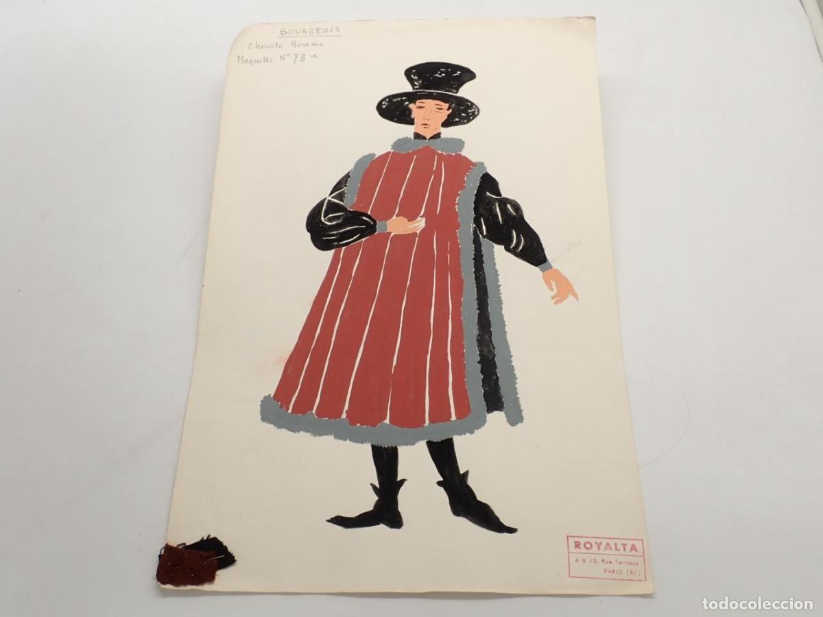 Libros: 4 dibujos originales de la Maison Royalta con modelos de vestuario - - Foto 4