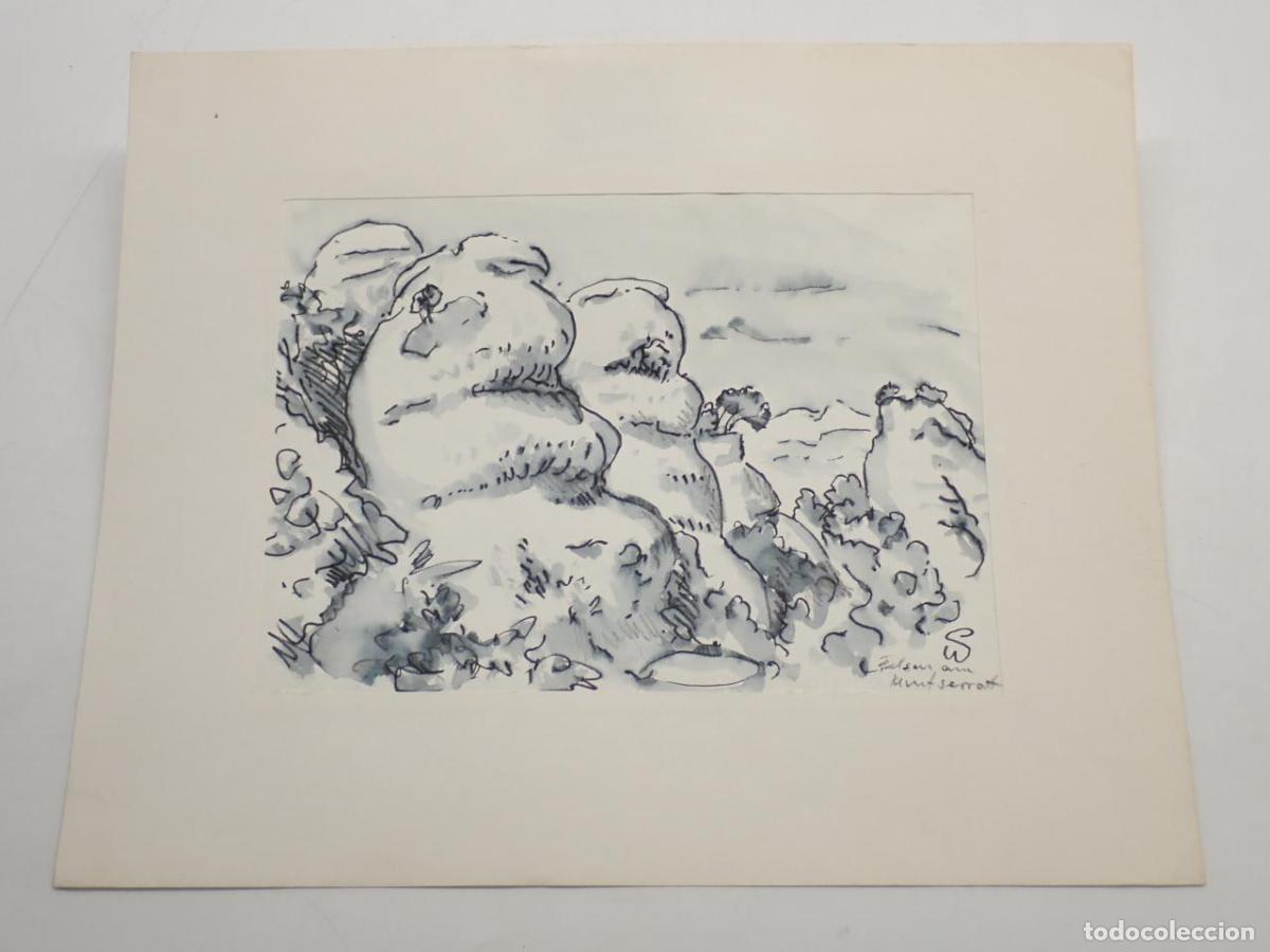 Libros: FELSEN AM MONTSERRAT (Macizo de Montserrat). Dibujo original de Werner Spitzer - SPITZER, Werner