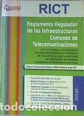 Livres: Rict: Reglamento regulador de las infraestructuras comunes de telecomunicaciones- 9788493720872