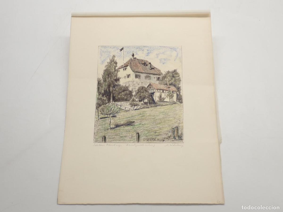 Libros: Schloss Oberberg [CASTILLO DE OBERBERG. DIBUJO ORIGINAL] - - Foto 1
