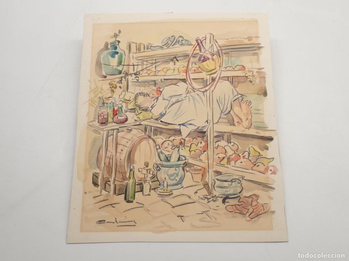 B&uuml;cher: Hombre durmiendo en una bodega [CARICATURA ORIGINAL] -
