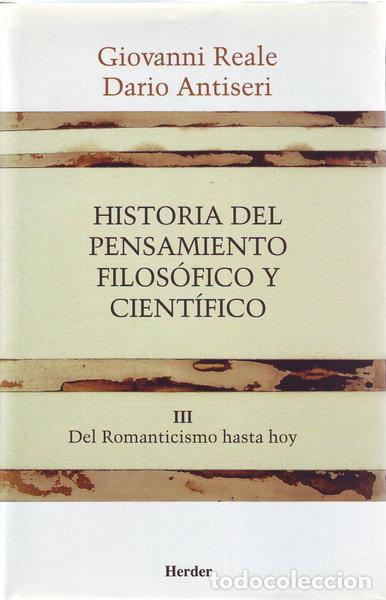 Libros: Historia del pensamiento filos&oacute;fico y cient&iacute;fico III- 9788425415913