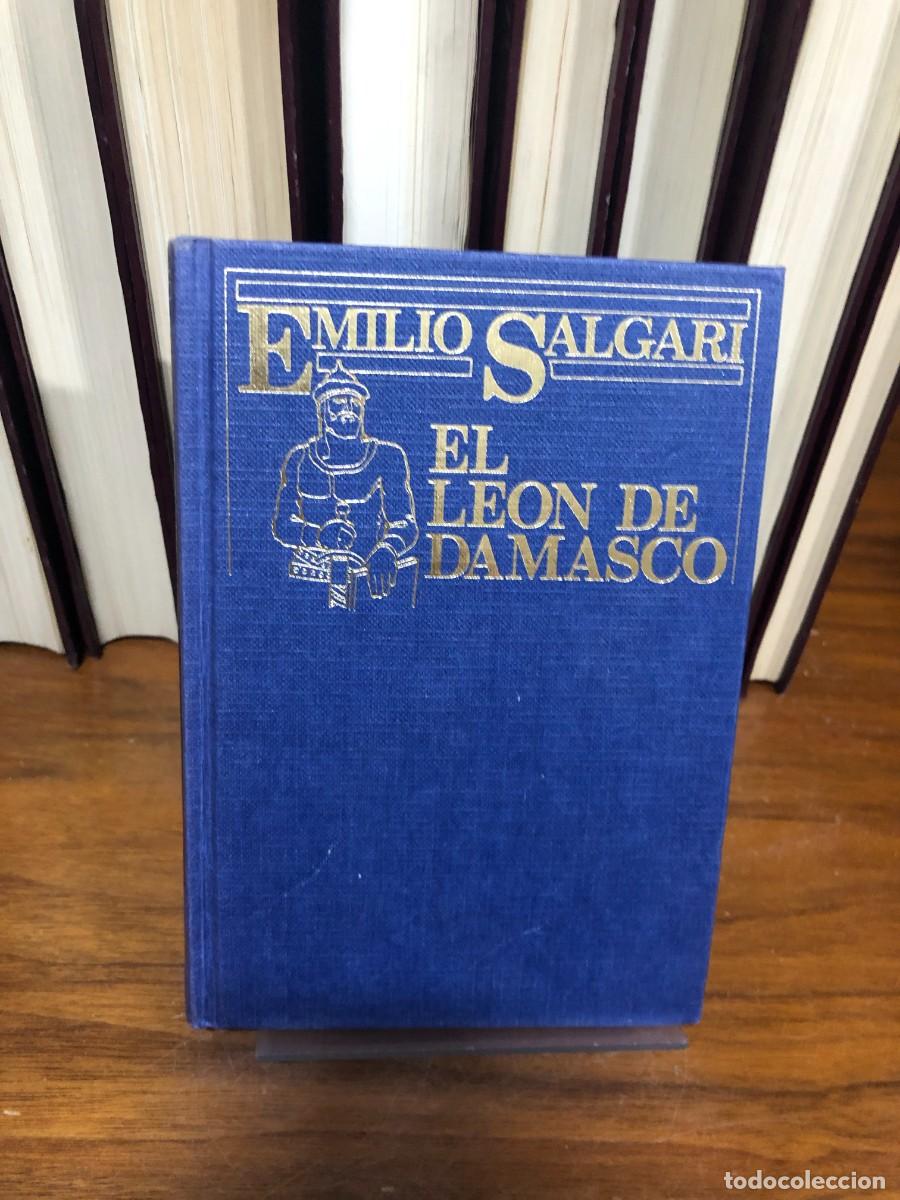 books: El Le&oacute;n de Damasco Emilio Salgari (Colecci&oacute;n azul encuadernada en tela)