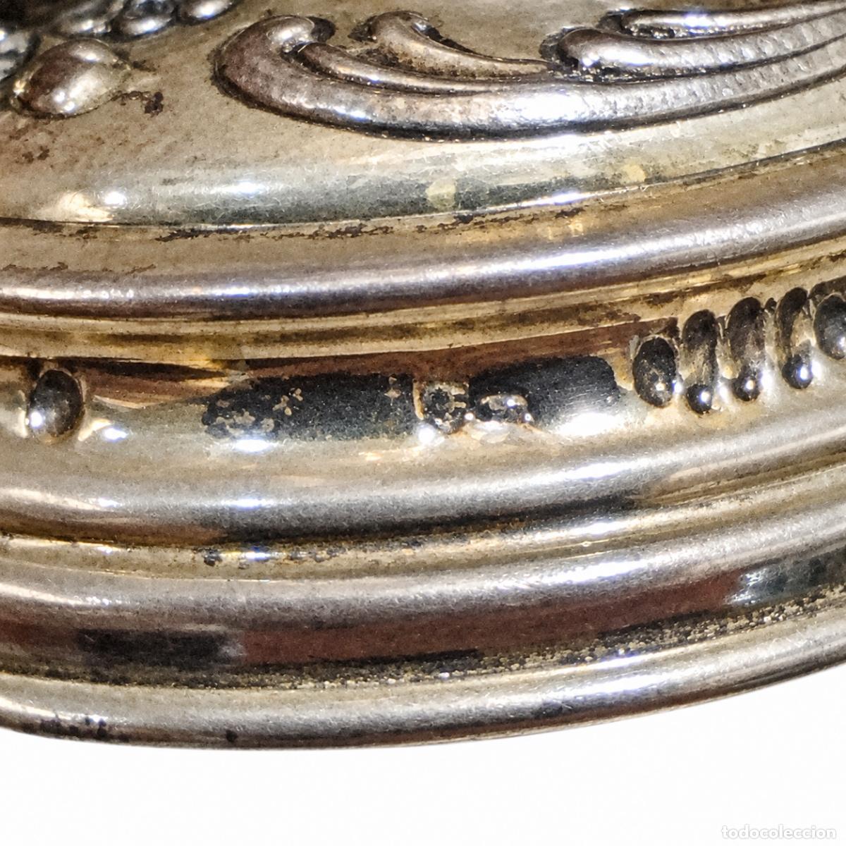 Libros: Copa/centro de mesa de cristal y plata con tallo - siglo XIX - Foto 10