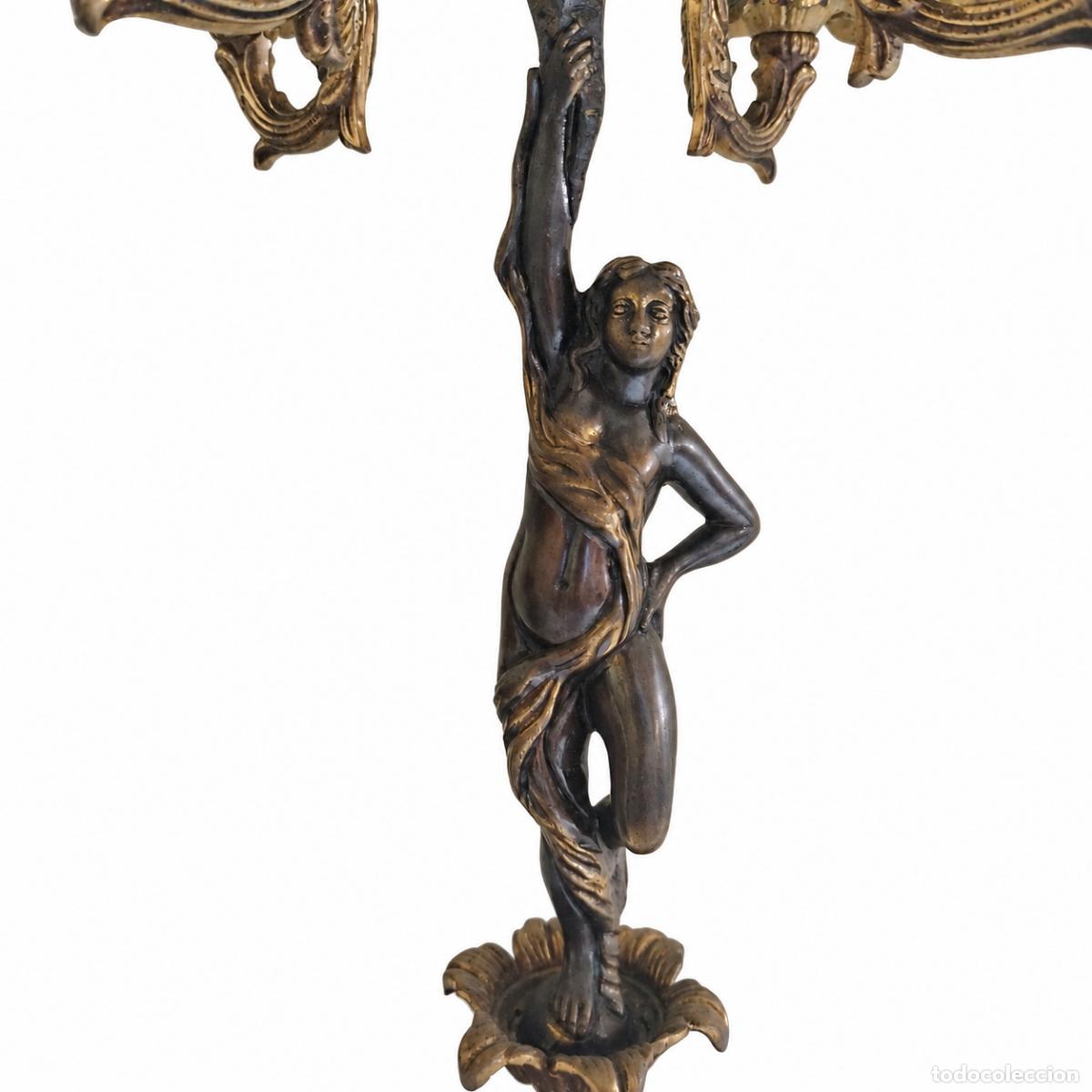 Libros: Par de candelabros de bronce - Napole&oacute;n III - siglo XIX - Foto 7
