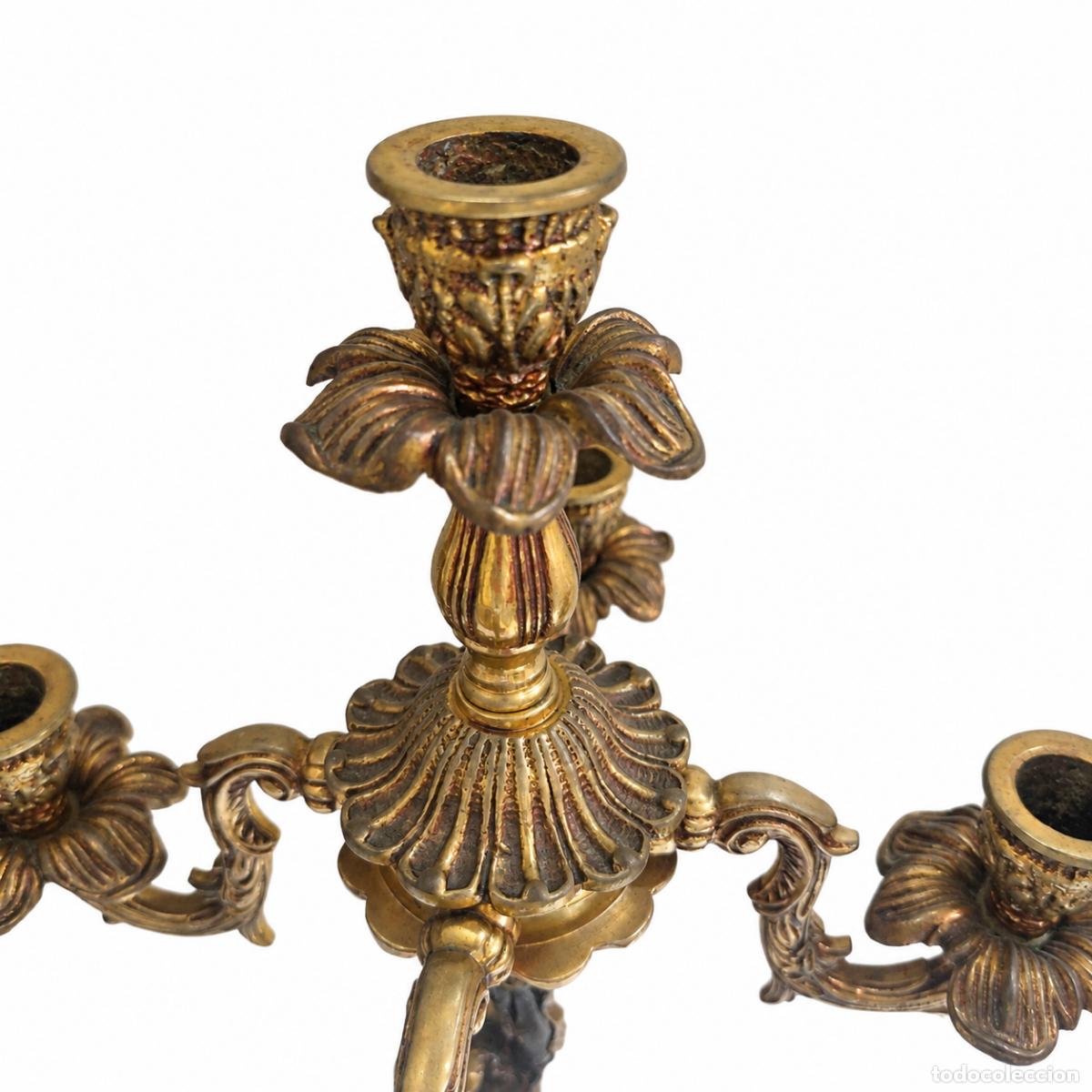 Libros: Par de candelabros de bronce - Napole&oacute;n III - siglo XIX - Foto 14