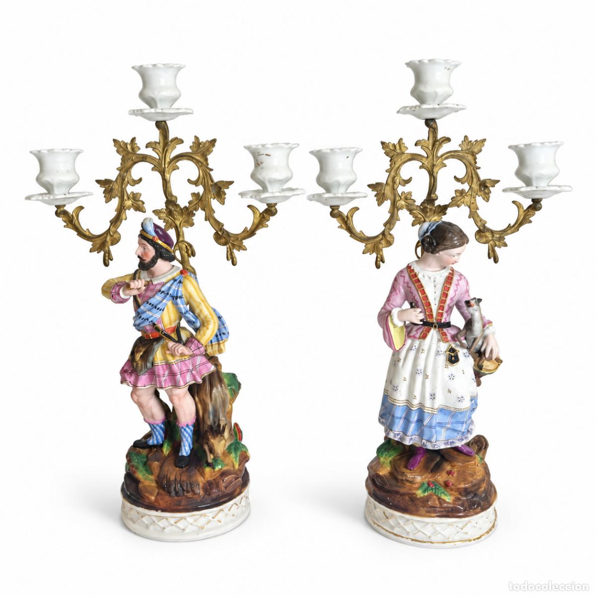 books: Pareja de candelabros, Napole&oacute;n III - Siglo XIX