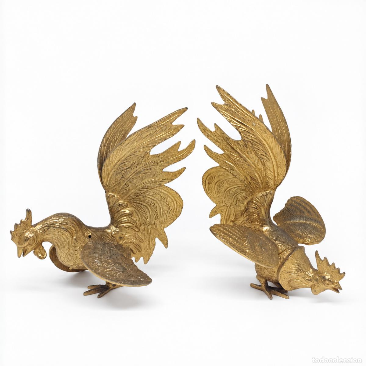 Libros: Pelea de gallos - 20 cm - Bronce dorado - Foto 4