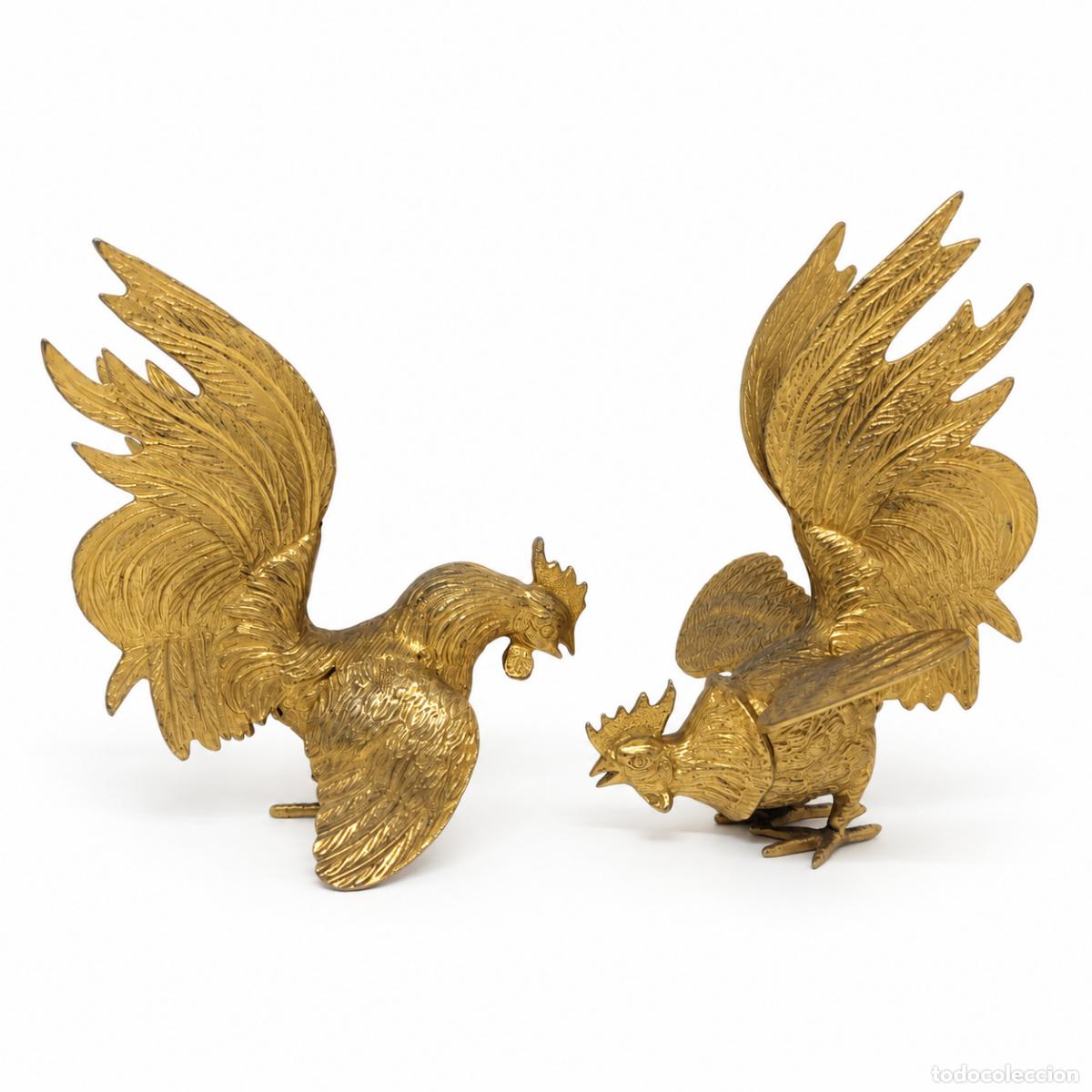 Libros: Pelea de gallos - 20 cm - Bronce dorado - Foto 6