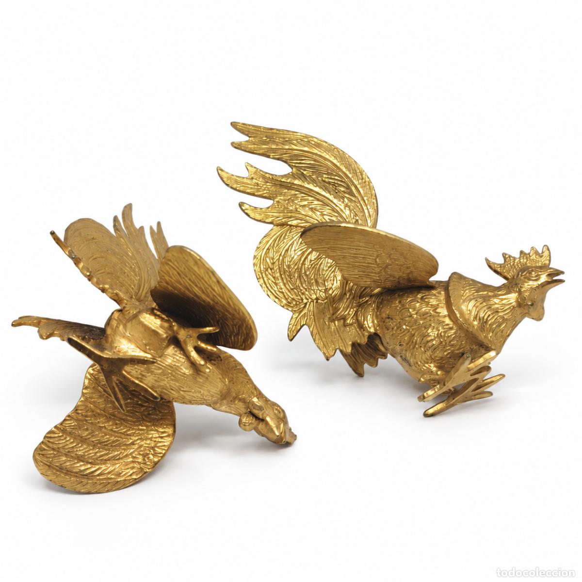 Libros: Pelea de gallos - 20 cm - Bronce dorado - Foto 11