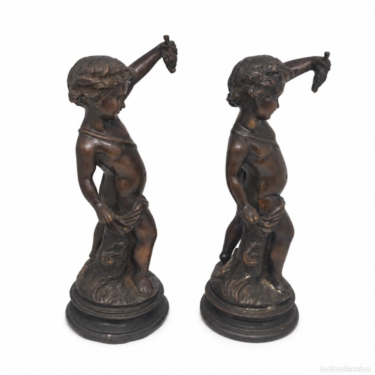Libros: 2 esculturas - Baco, dios del vino - 29 cm - Bronce - Foto 2