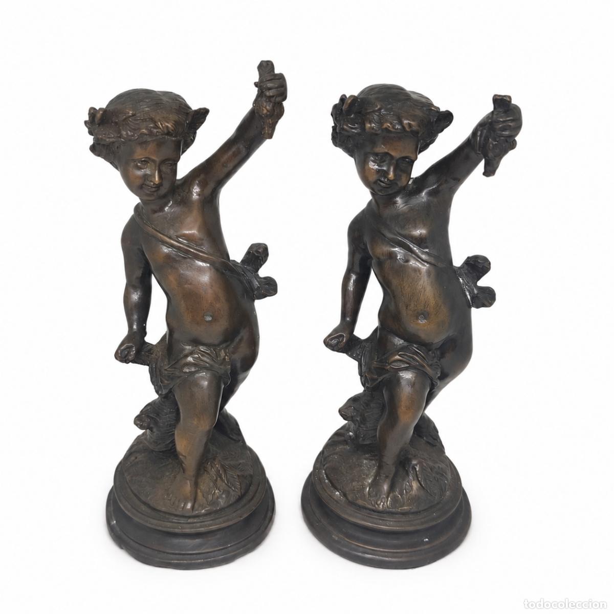 Libros: 2 esculturas - Baco, dios del vino - 29 cm - Bronce - Foto 5