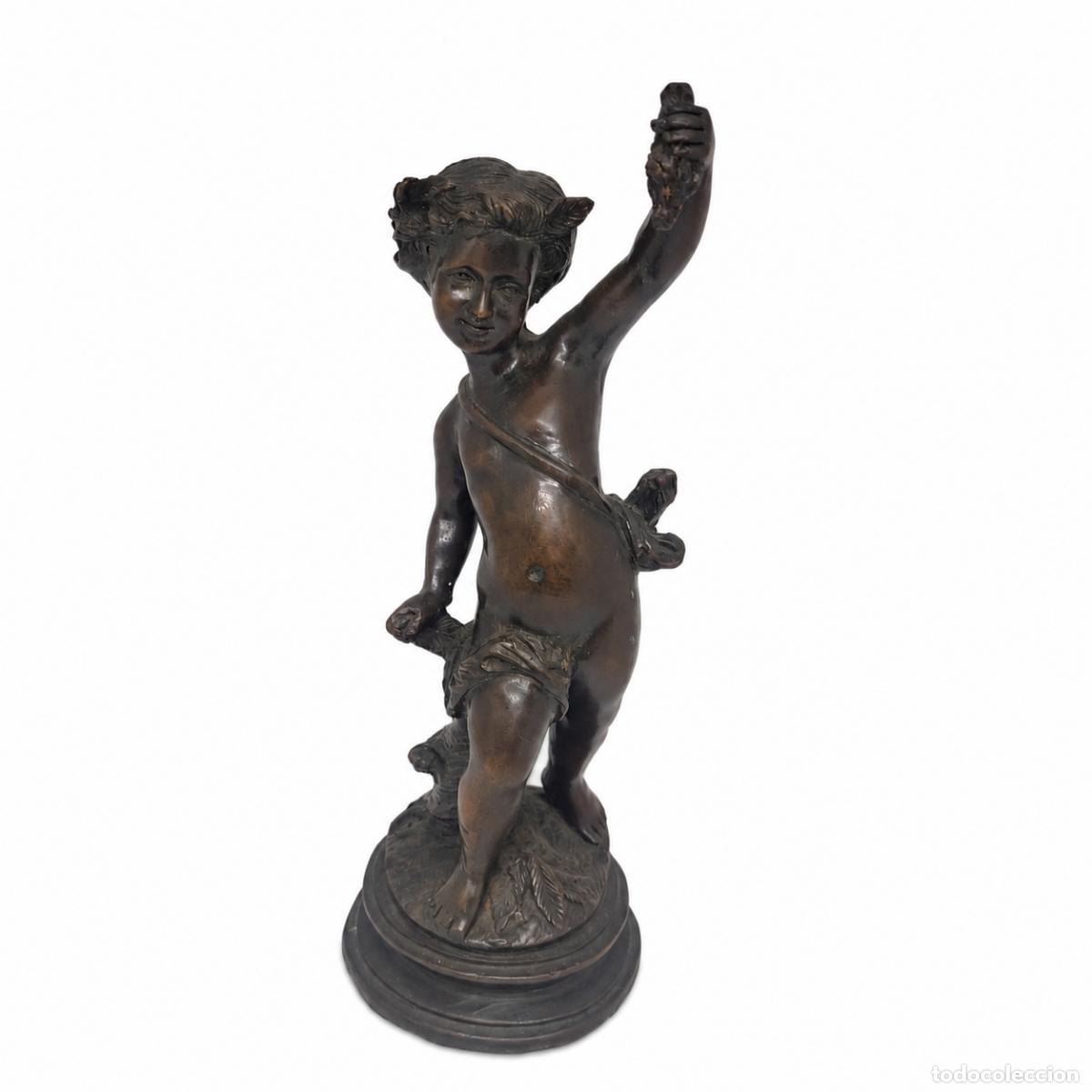 Libros: 2 esculturas - Baco, dios del vino - 29 cm - Bronce - Foto 7