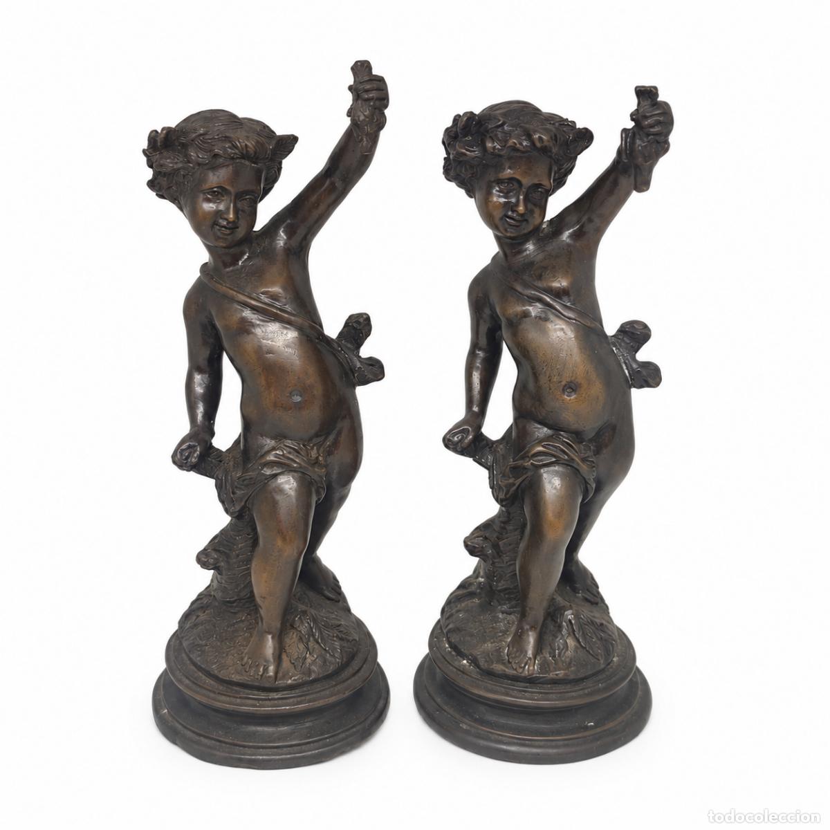 Libros: 2 esculturas - Baco, dios del vino - 29 cm - Bronce - Foto 1