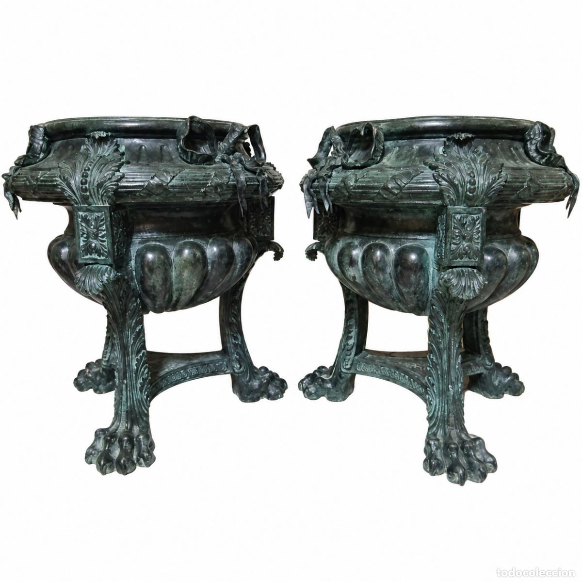 Libros: 2 Macetas Monumentales - Bronce - 85 cm - Napole&oacute;n III - Foto 44