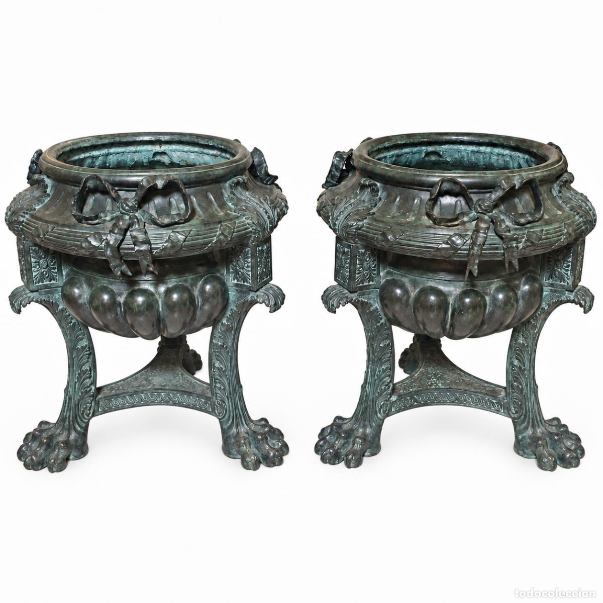 Libros: 2 Macetas Monumentales - Bronce - 85 cm - Napole&oacute;n III - Foto 59