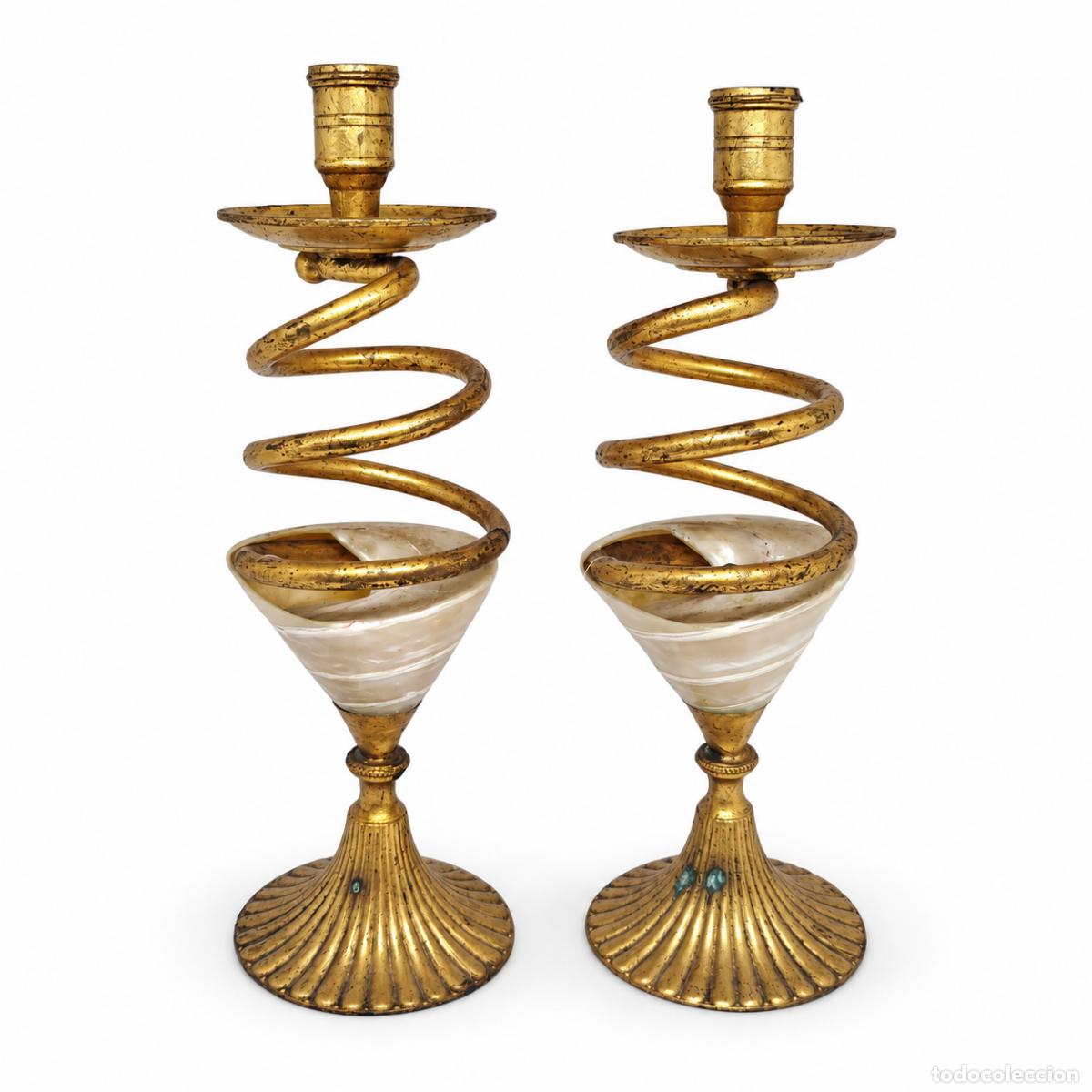 Libros: Selezioni Domus - 2 candelabros - Metal, Concha - Foto 3