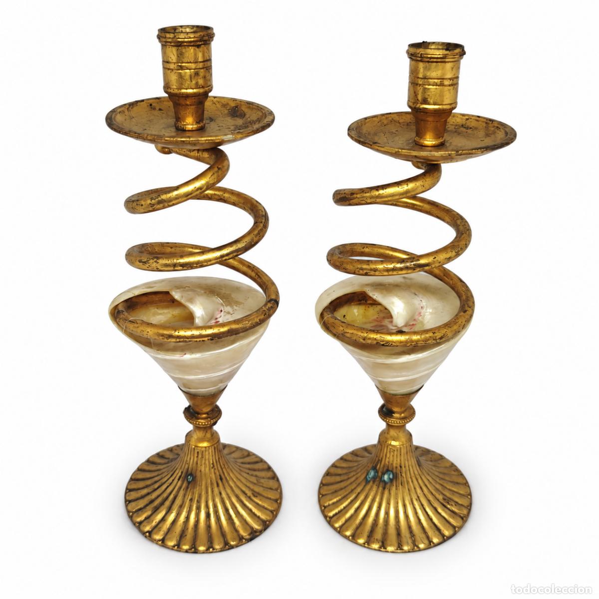 Libros: Selezioni Domus - 2 candelabros - Metal, Concha - Foto 4