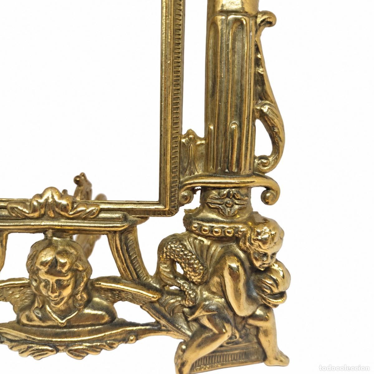 Libros: Marco de mesa de bronce dorado - siglo XIX - Foto 5