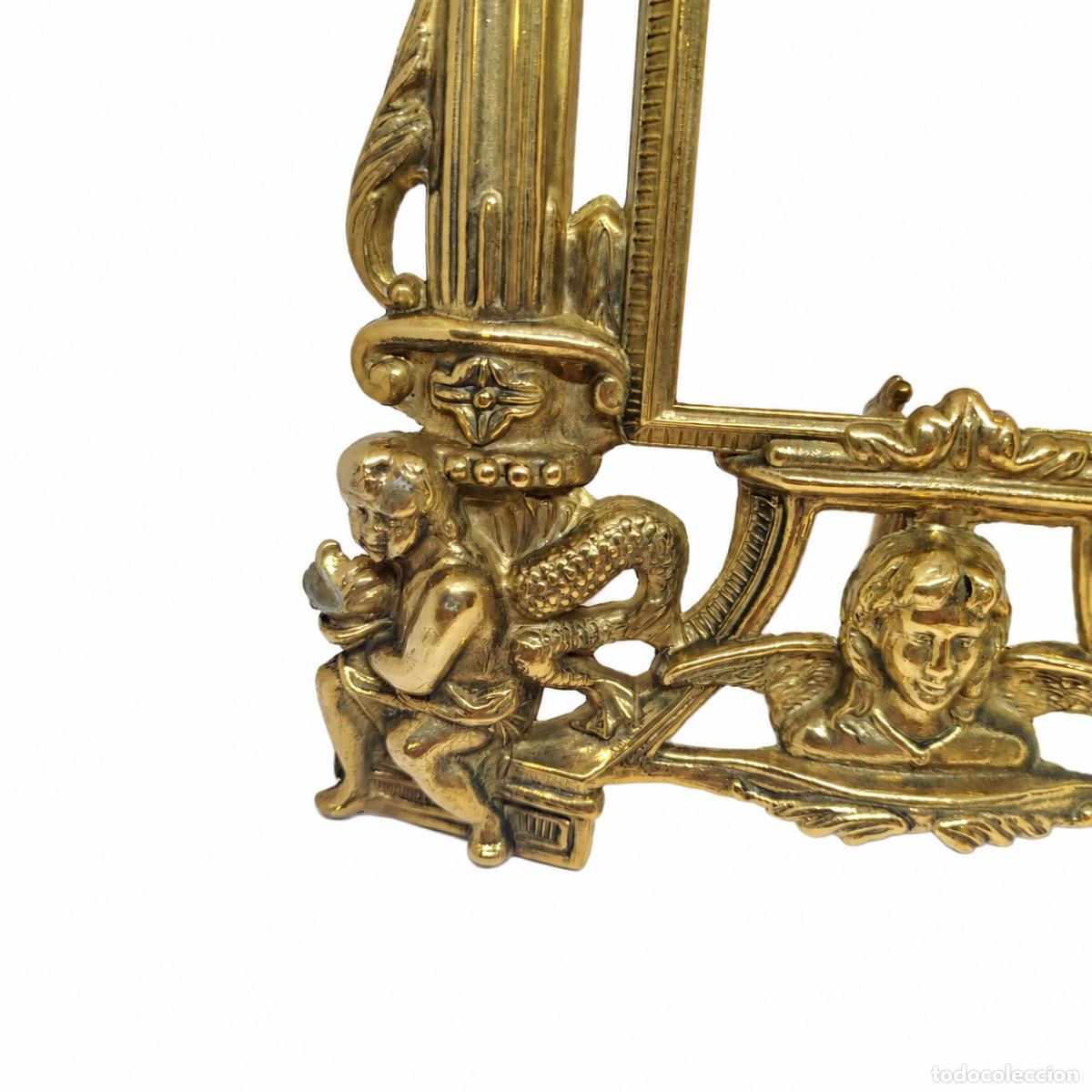Libros: Marco de mesa de bronce dorado - siglo XIX - Foto 7