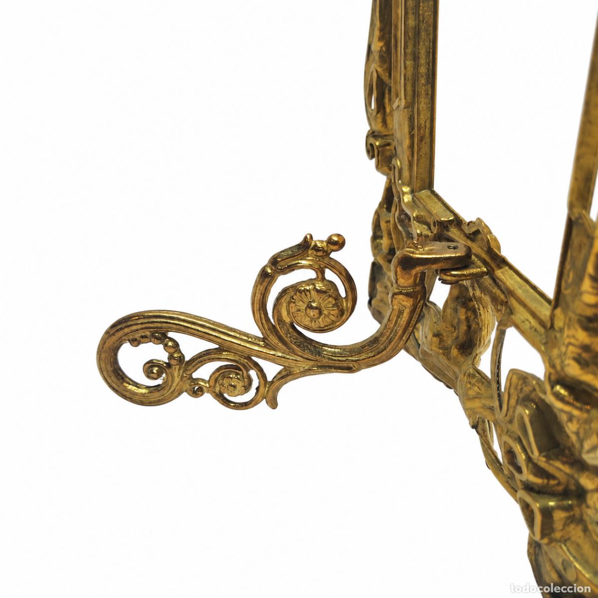Libros: Marco de mesa de bronce dorado - siglo XIX - Foto 10