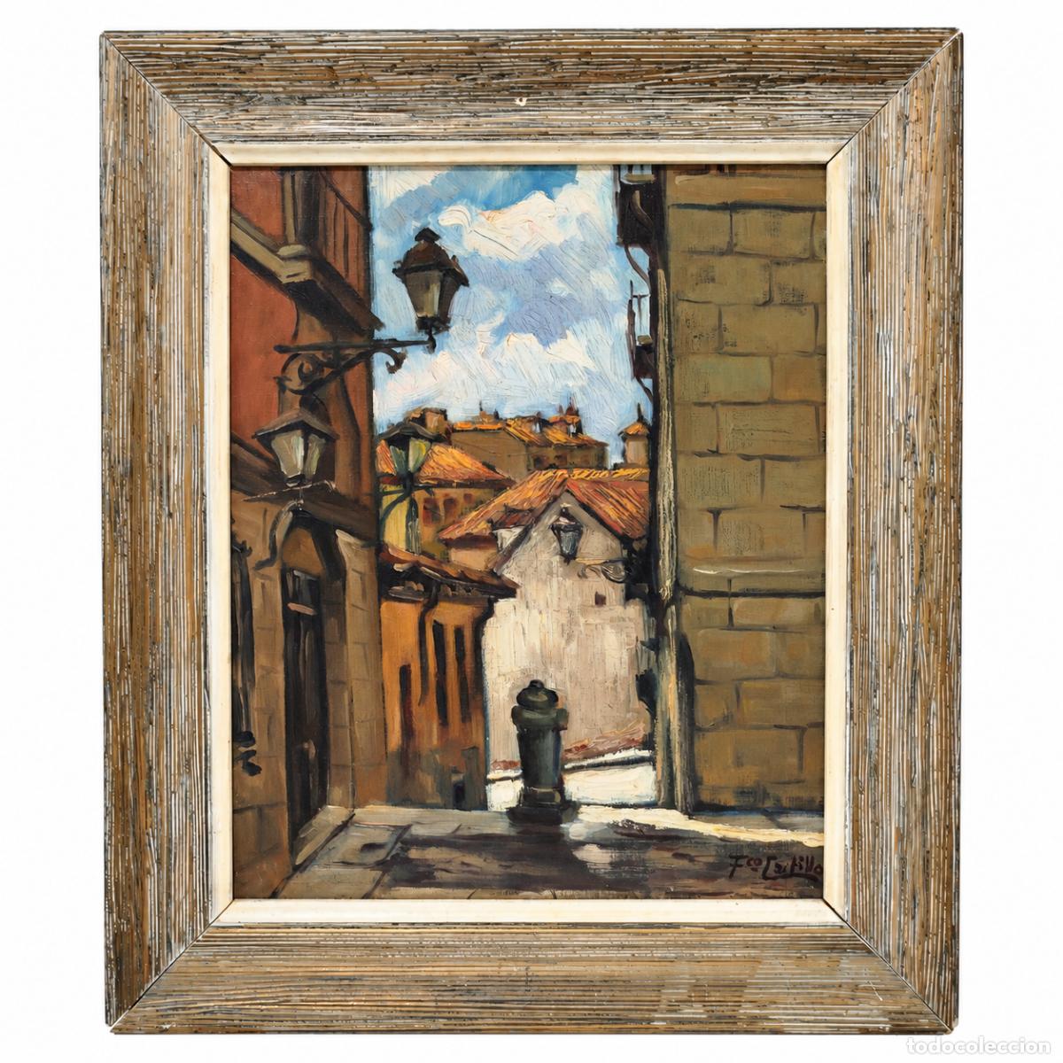 Livres: Fco. Castillo - Calle antigua con casas y farolas