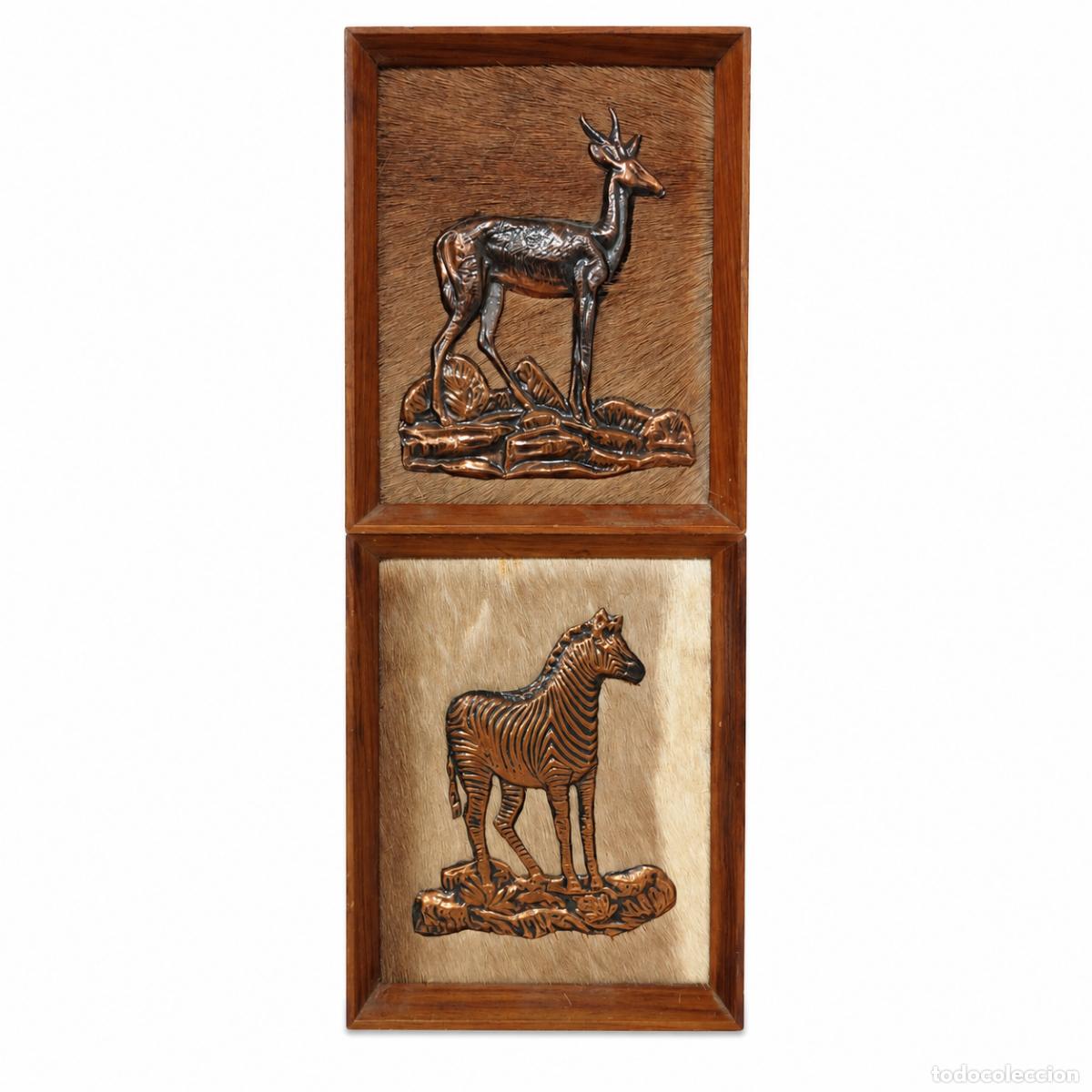Libros: Par de pinturas africanas: Cebra y ciervo - Foto 2