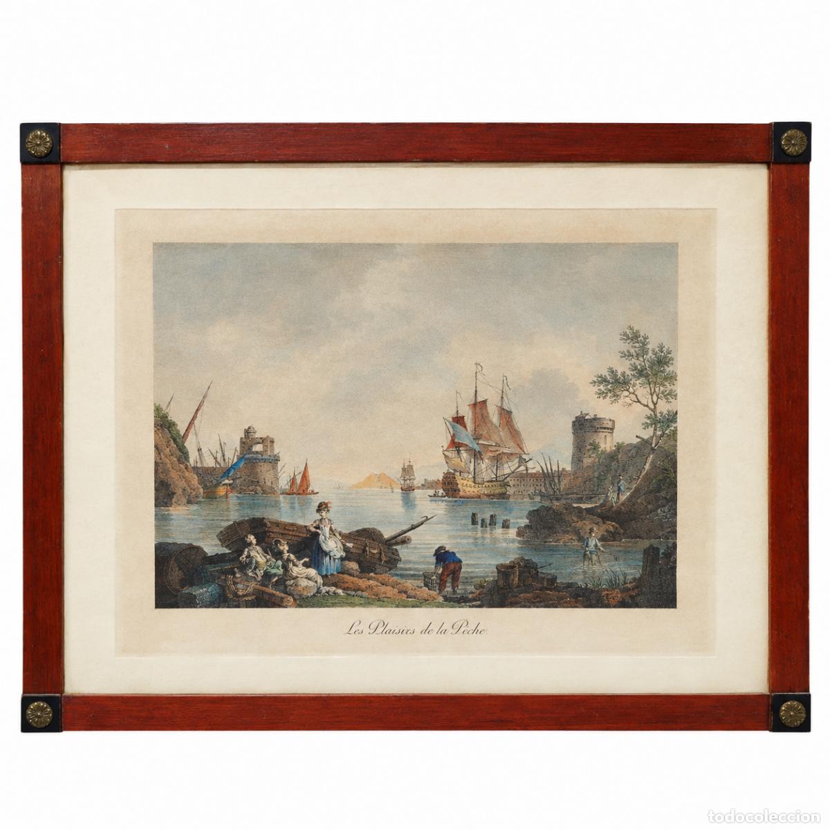 Livres: Seg&uacute;n Vernet, grabado por N. Ozanne - Les Plaisirs de la P&ecirc;che