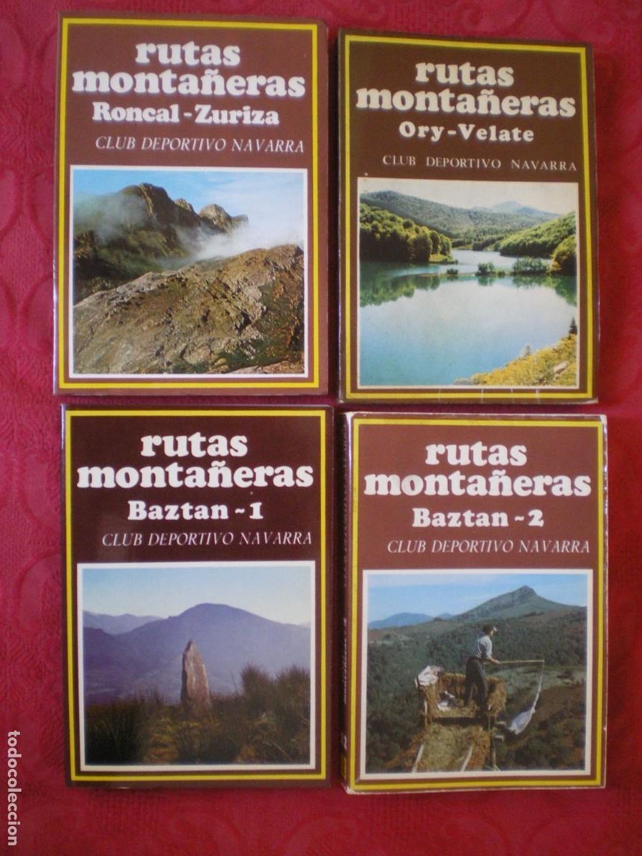 Libros: RUTAS MONTA&Ntilde;ERAS: RONCAL, ZURIZA, ORY, VELATE, BAZTAN. 4 TOMOS. CLUB DEPORTIVO NAVARRA.