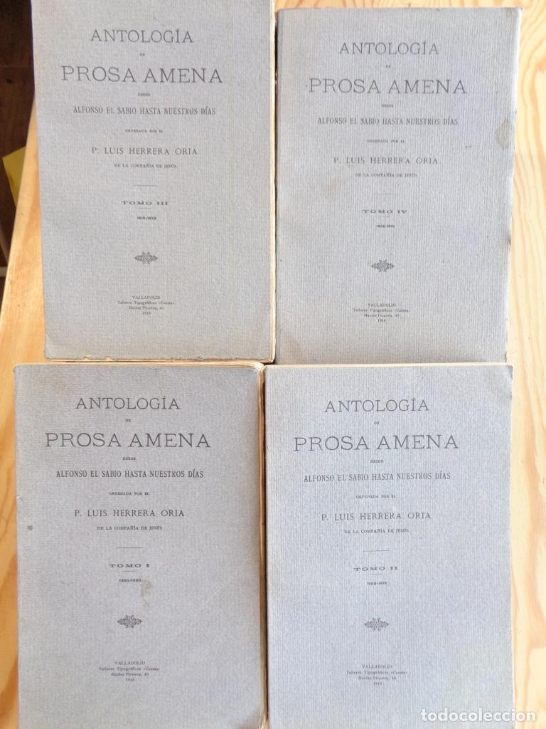 B&uuml;cher: ANTOLOG&Iacute;A DE PROSA AMENA. Desde Alfonso El Sabio hasta nuestros d&iacute;as (4 Tomos). - P. LUIS HERRERA OR