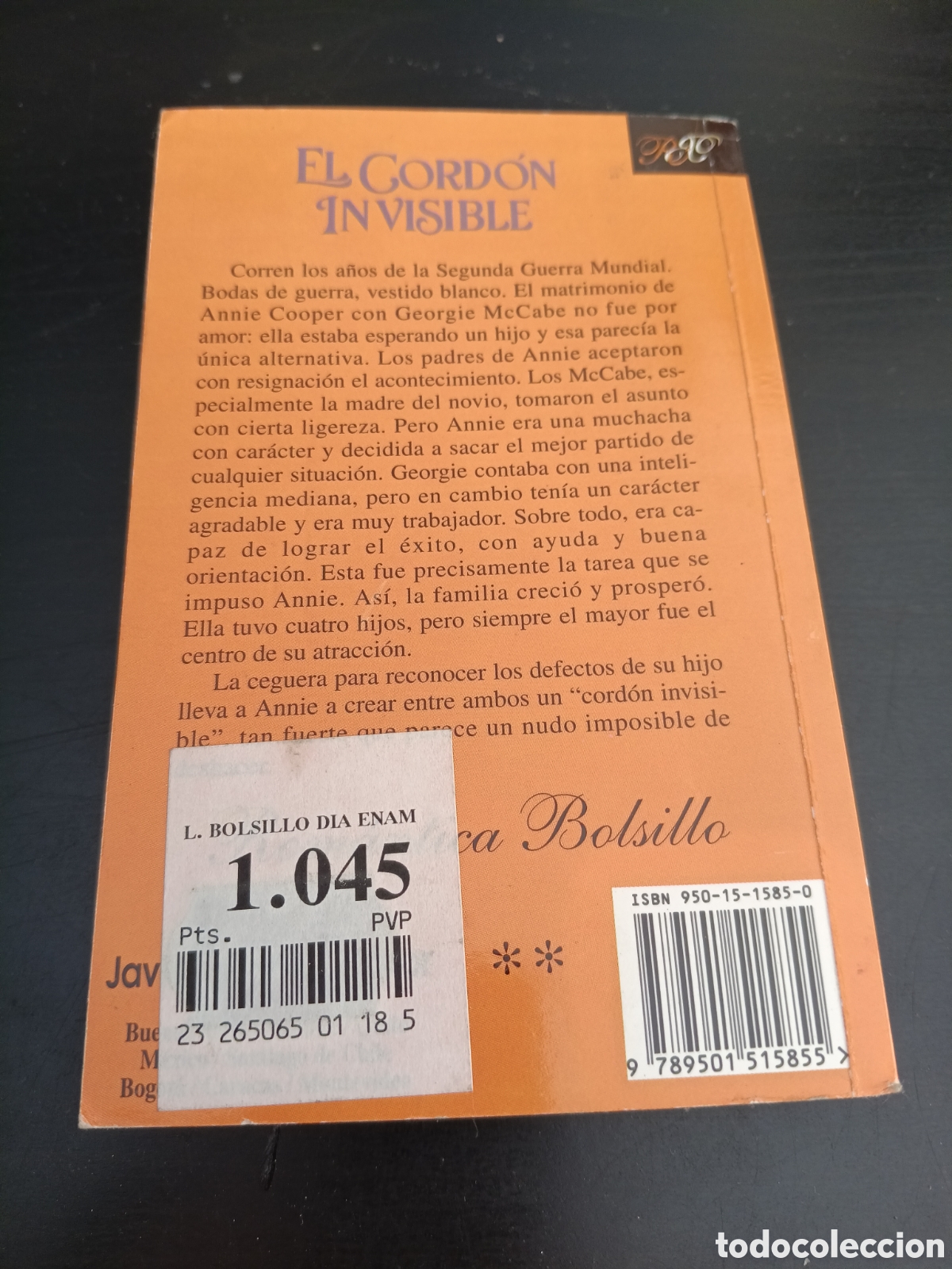 Libros: El cord&oacute;n invisible. Catherine Cookson. 1a edici&oacute;n. Javier Vergara Editor - Foto 3