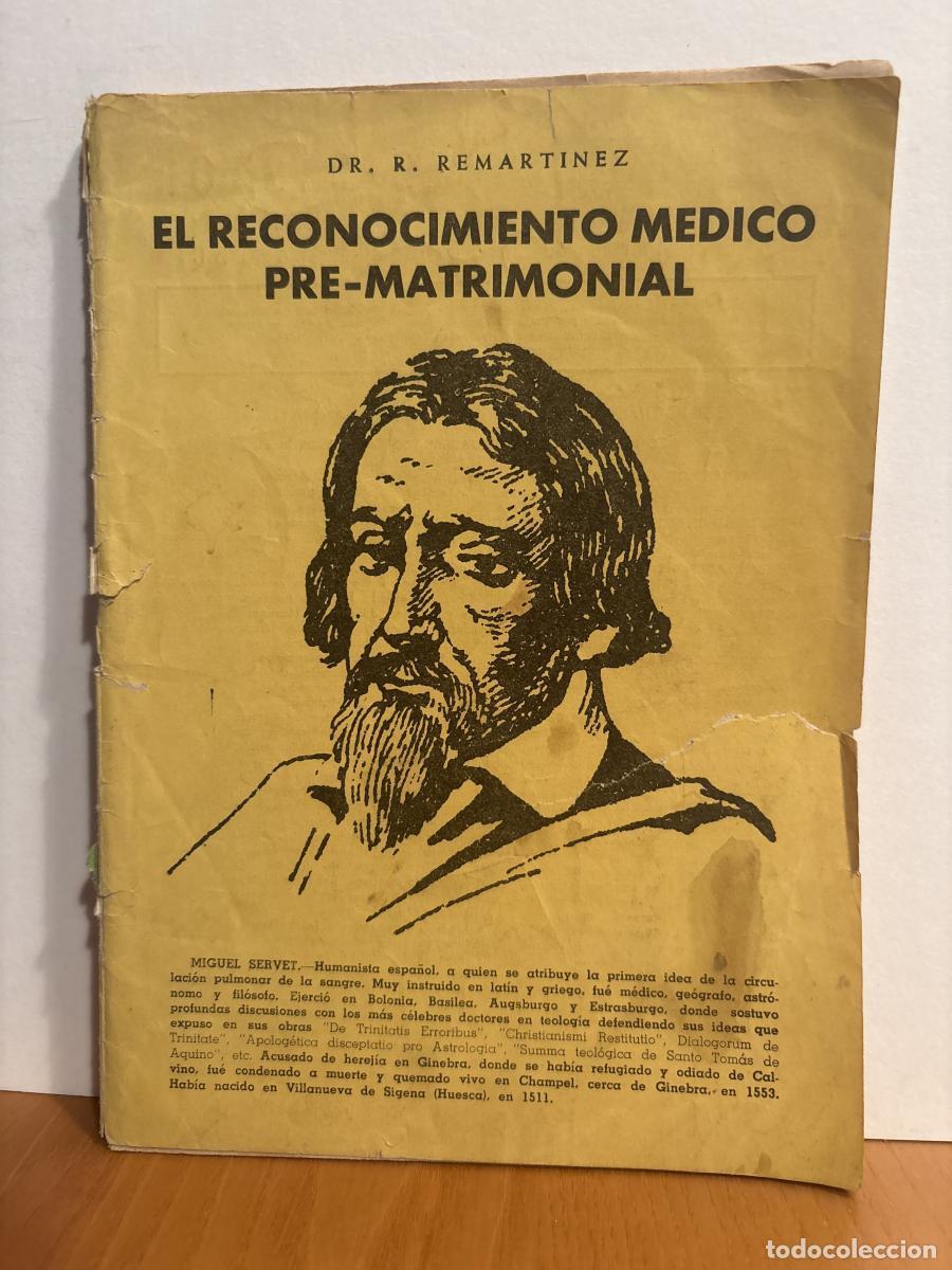 Libros: ENCICLOPEDIA DE LA SALUD. TOMO VI. FASCICULO 59. EL RECONOCIMIENTO MEDICO PRE MATRIMONIAL - DR R. RE