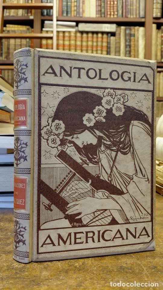 B&uuml;cher: ANTOLOGIA AMERICANA. Ilustraciones de N. V&aacute;zquez. - ANTOLOGIA