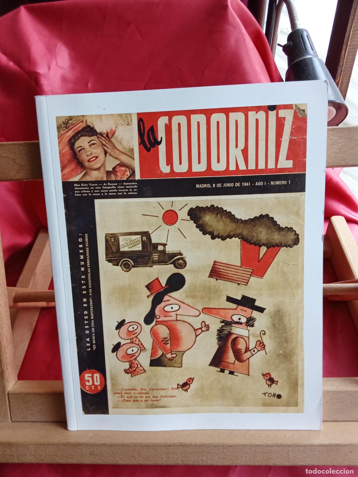 Libros: Revista La Codorniz 8 de junio de 1941 A&ntilde;o I N&ordm; 1 BA.1488