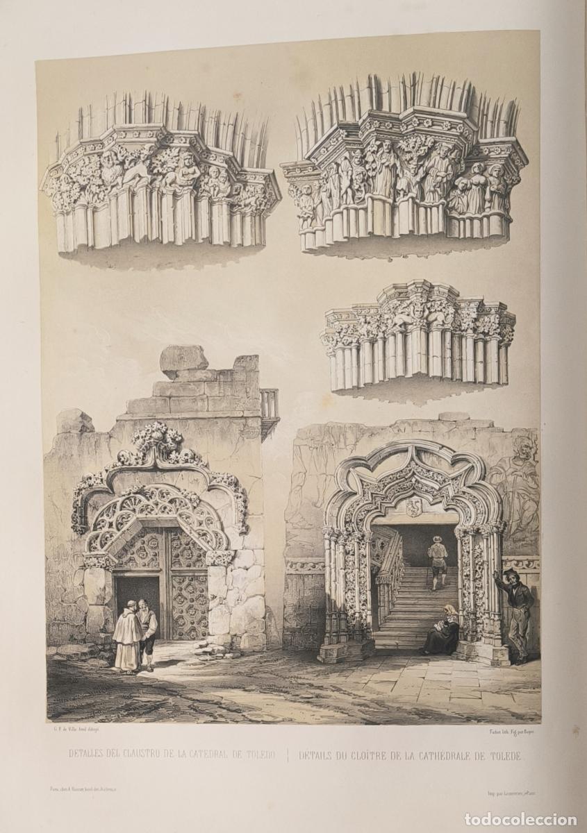 Libros: Detalles del claustro de la Catedral de Toledo. Puerta notable de &uacute;na casa particular en la misma ci