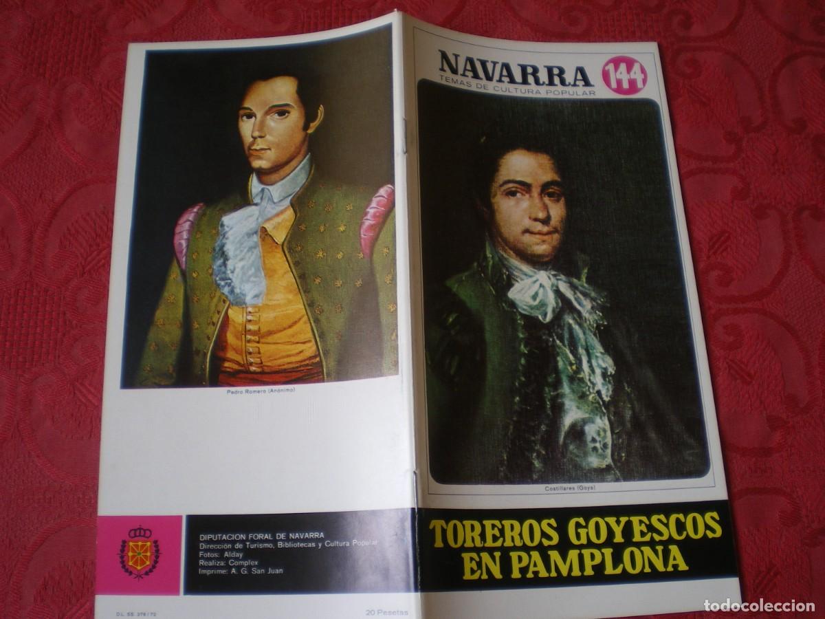 Libros: NAVARRA TEMAS DE CULTURA POPULAR 144. TOREROS GOYESCOS EN PAMPLONA. LUIS DEL CAMPO JES&Uacute;S.