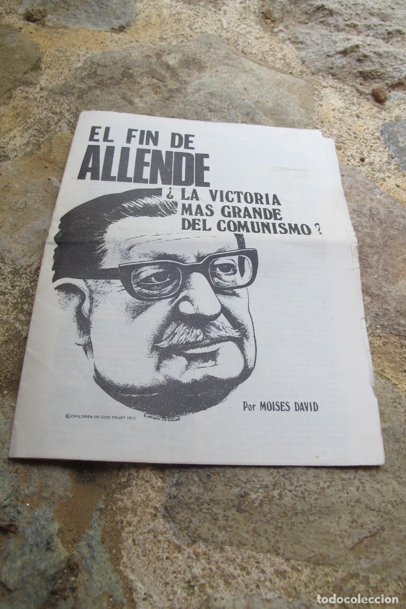 Libros: EL FIN DE ALLENDE. &iquest; LA VICTORIA MAS GRANDE DEL COMUNISMO ? MOISES DAVID FOLLETO 1973 HIJOS DE DIOS