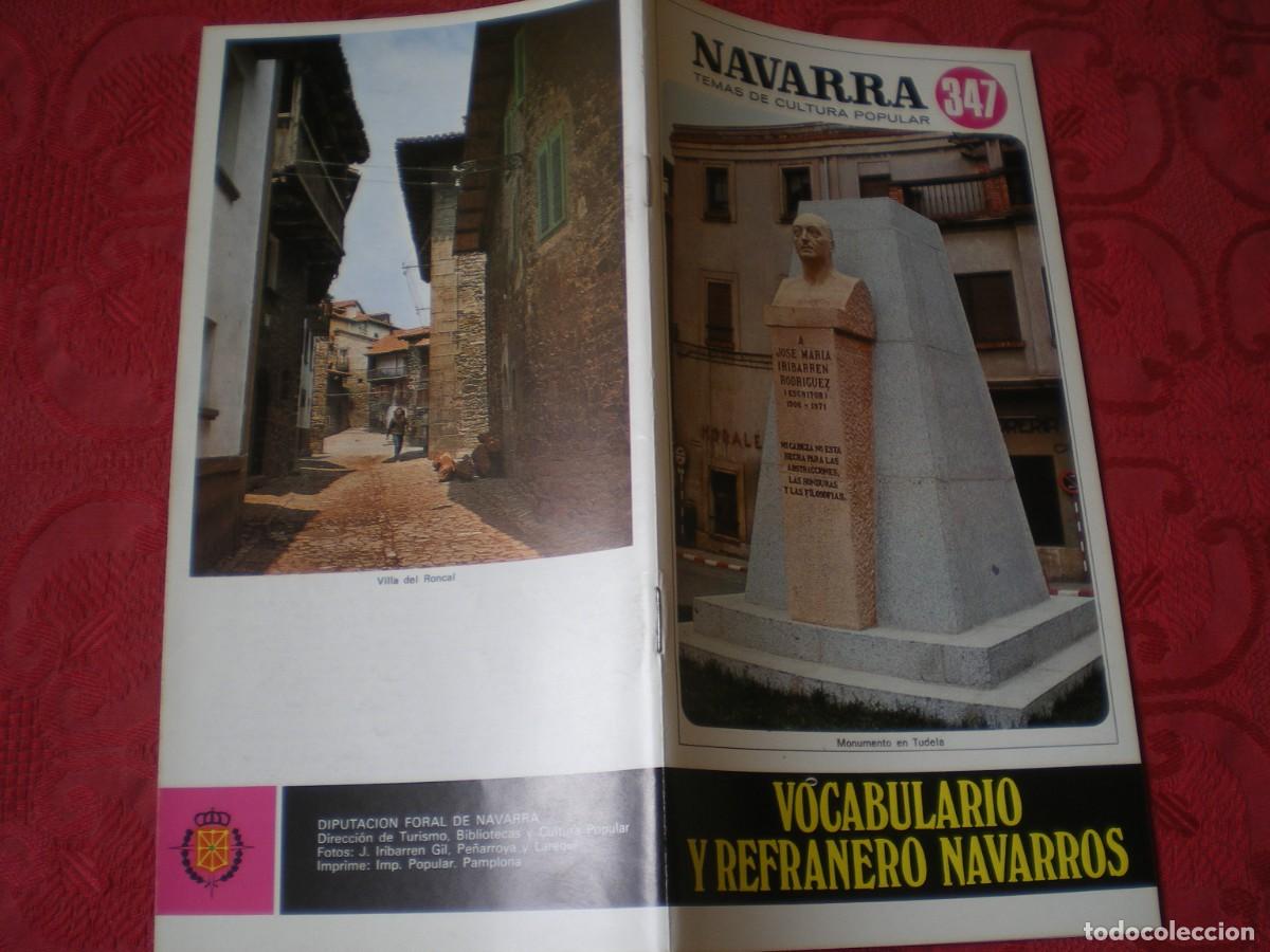 Libros: NAVARRA TEMAS DE CULTURA POPULAR 347. VOCABULARIO Y REFRANERO NAVARROS. RICARDO OLLAQUINDIA AGUIRRE.