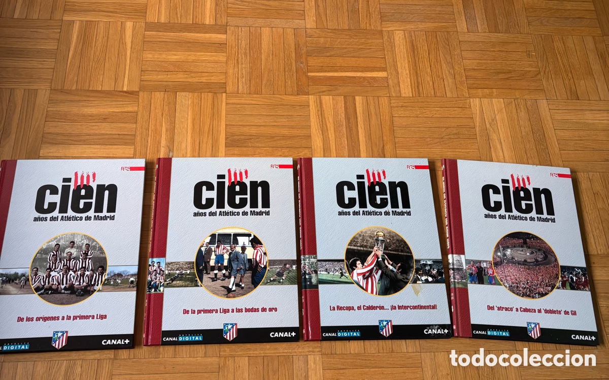 Libros: Colecci&oacute;n Libros &rdquo;Cien A&ntilde;os del Atl&eacute;tico de Madrid&rdquo; - 4 Tomos Completos (Centenario)