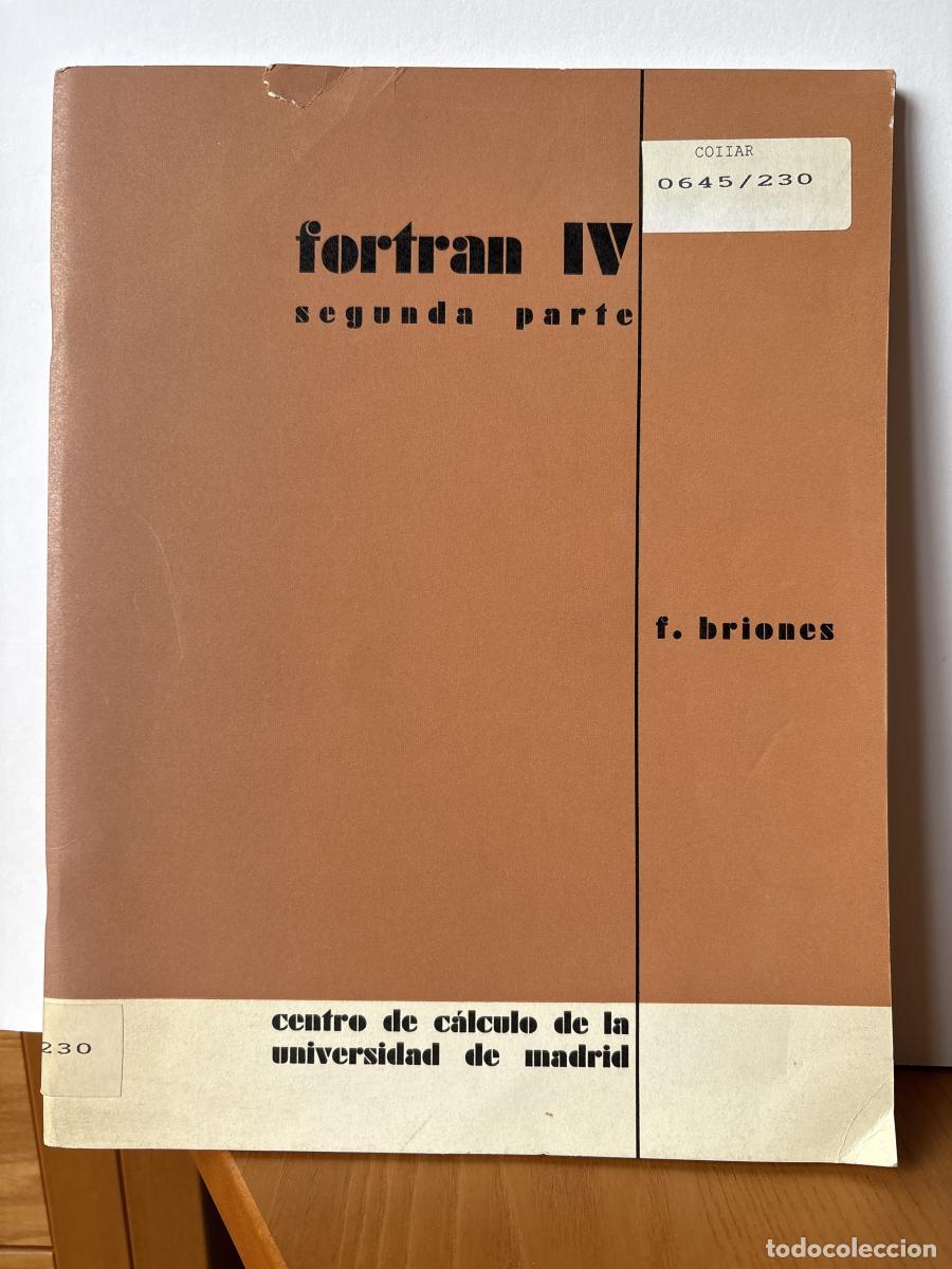 Libros: FORTRAN IV (II PARTE) - F BRIONES TDK298