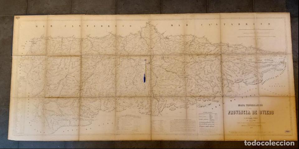 Libros: MAPA TOPOGRAFICO DE LA PROVINCIA DE OVIEDO. - MAPA. SCHULZ, Guillermo de. - Foto 2