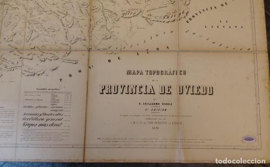 Libros: MAPA TOPOGRAFICO DE LA PROVINCIA DE OVIEDO. - MAPA. SCHULZ, Guillermo de. - Foto 3