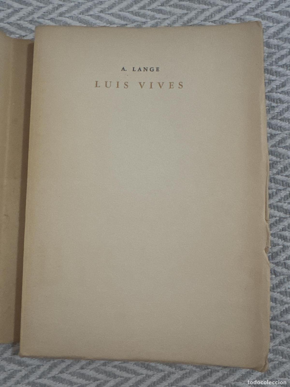 Libros: Luis Vives - A. Lange - Foto 4