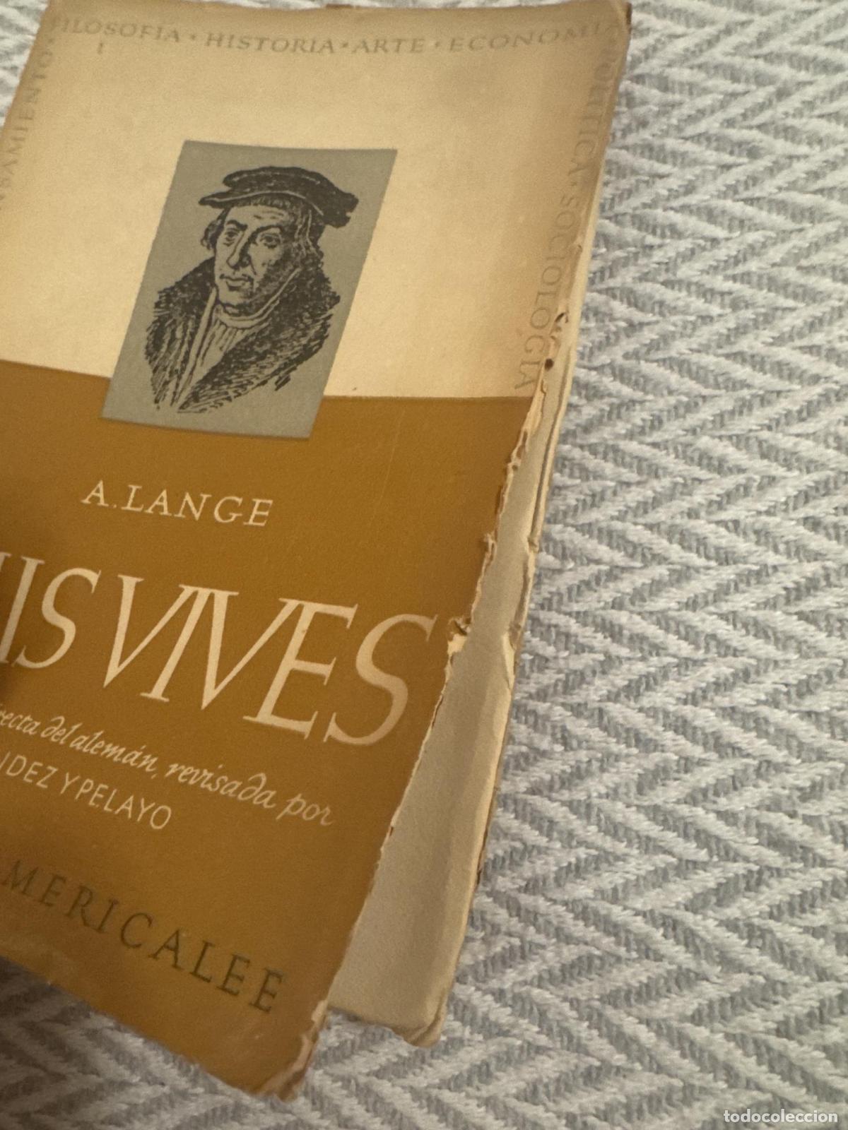 Libros: Luis Vives - A. Lange - Foto 5