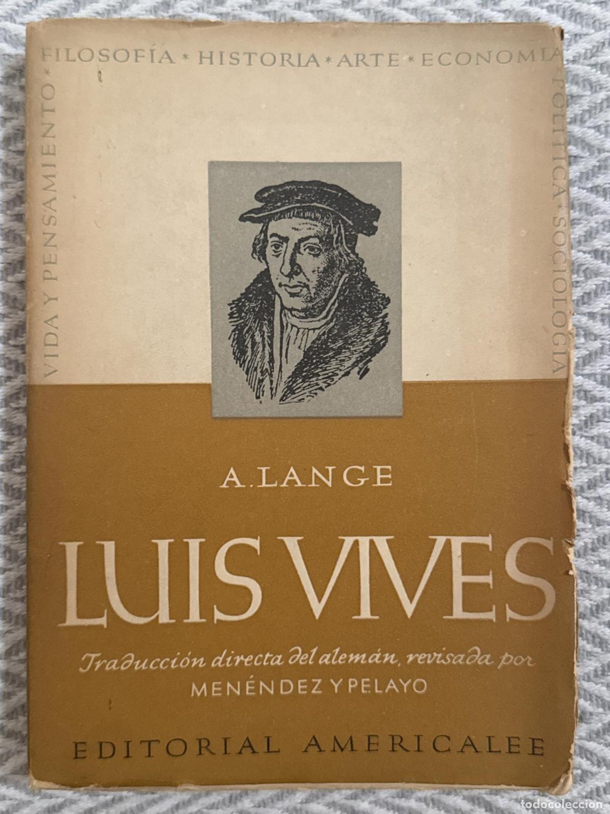 Libros: Luis Vives - A. Lange
