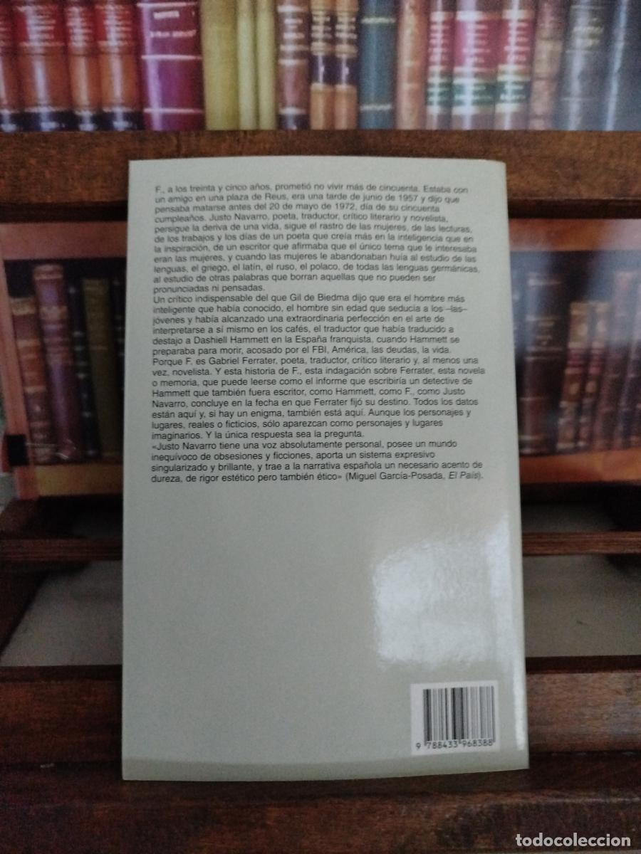 Libros: F. (Editorial Anagrama) - Navarro, Justo - Foto 3
